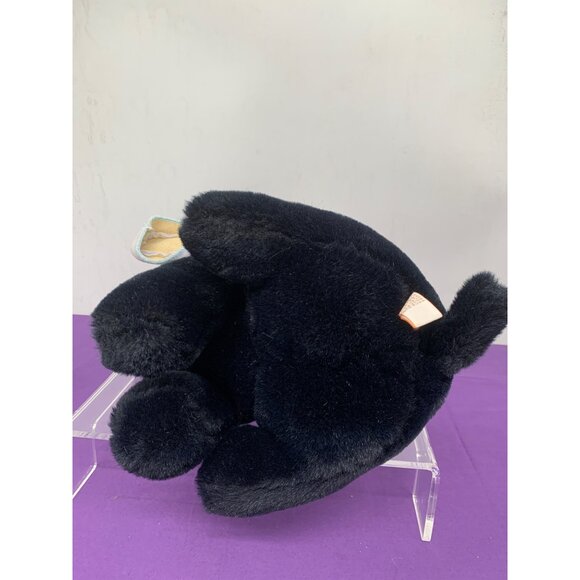 1987 Dakin Soft Classics Black Lab Plastic Brown Eyes Flocked Nose with Chewed S - Picture 7 of 11